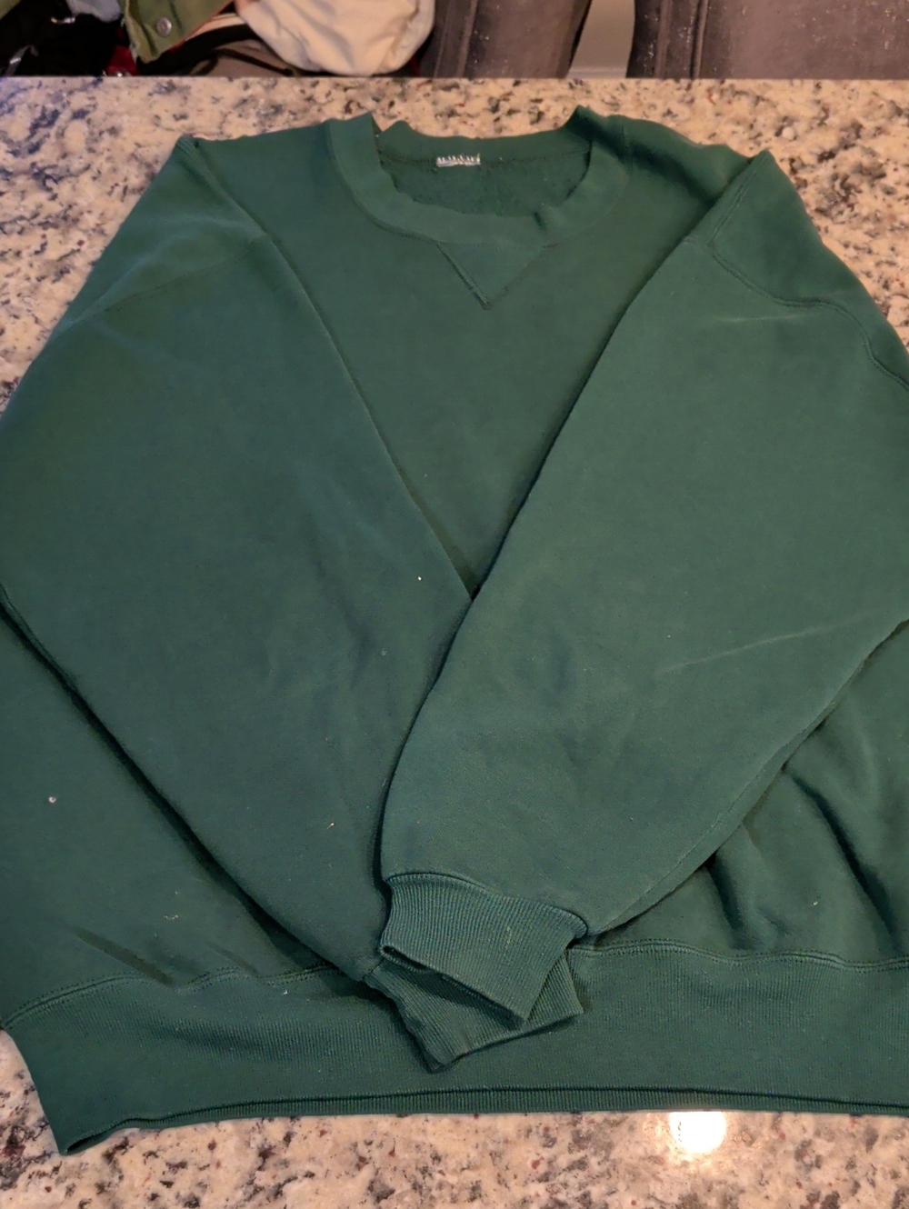 Thrifted Vintage Russell Forest Green Crewneck
